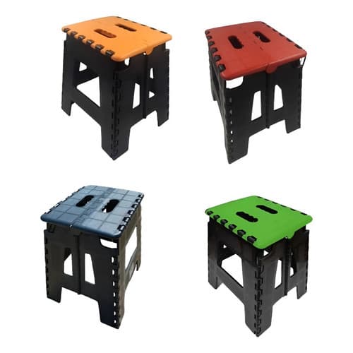 4 Bancos Banqueta De Plástico Resistente Cores Aleatorias