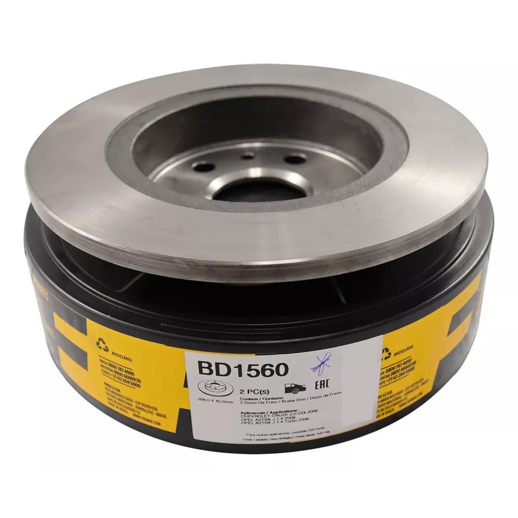 Discos Freio Traseiro Cruze Hatch Sedan Sport6 Lt Ltz 2012 2013 2014 2015 2016 Par Bd1560 Fremax