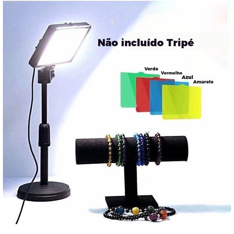 Luz de Gravação Aérea/ Preenchimento de 6 Polegadas/LUZ VIVA com 4 Filtros de Cor, para Foto e Vídeo,120 LEDs, USB