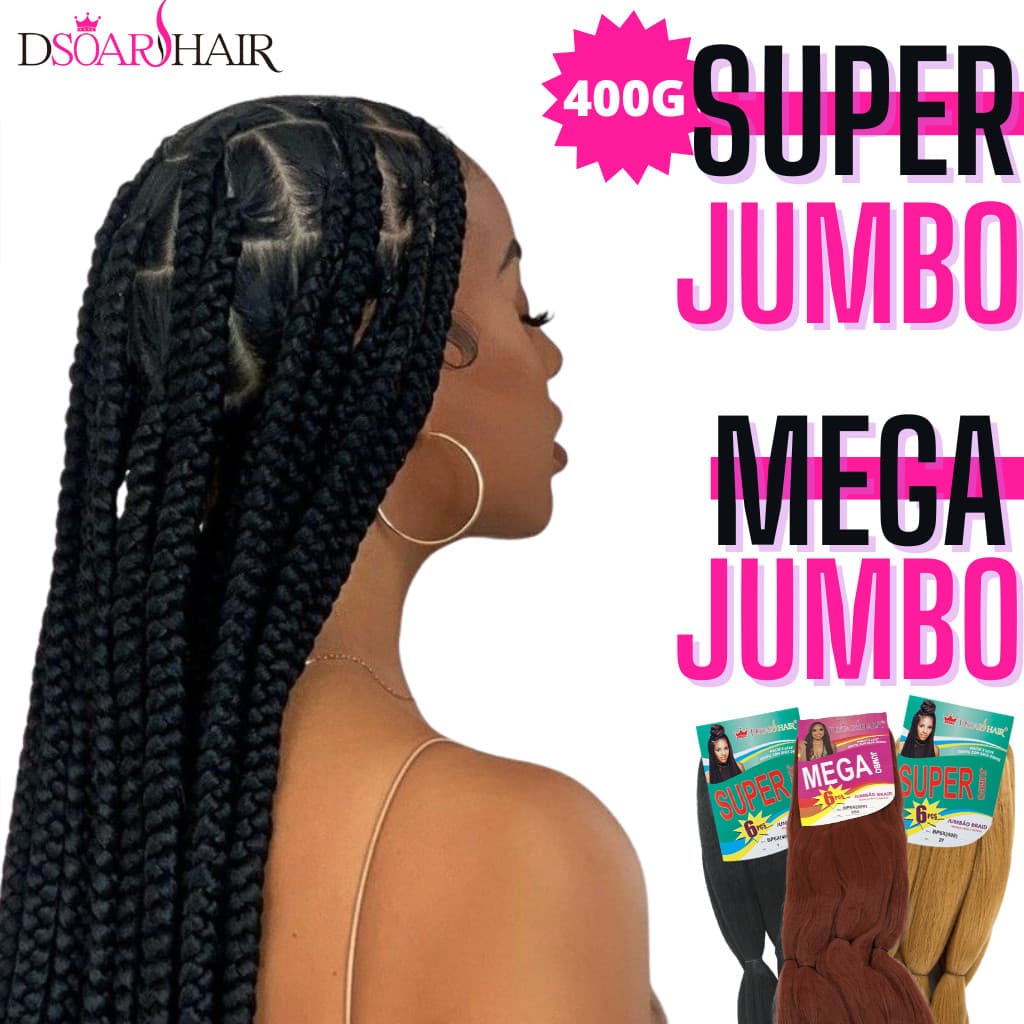 Cabelo Jumbo para Trança Box Braids Direto da Fabrica DsoarHair 400g ENVIO IMEDIATO