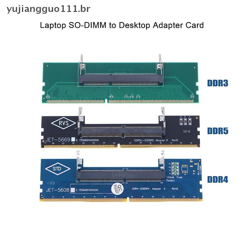 # Novo DDR3 DDR4 DDR5 Laptop SO-DIMM Para Adaptador De Mesa Conversor De Cartão Conector De Memória RAM .