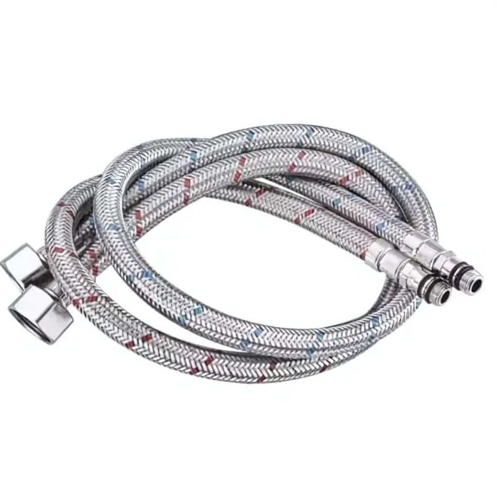 Par De Engate Mangueira Aço Inox  e Flexível