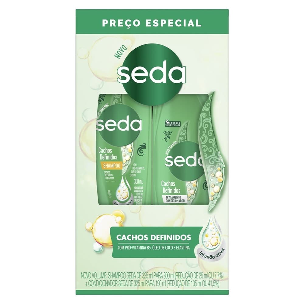 Kit Seda Sh 300Ml+Cond 190Ml Cachos Definidos