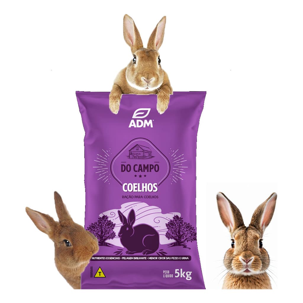 Ração Natural Para Coelho E Roedores Granulado Do Campo 5kg