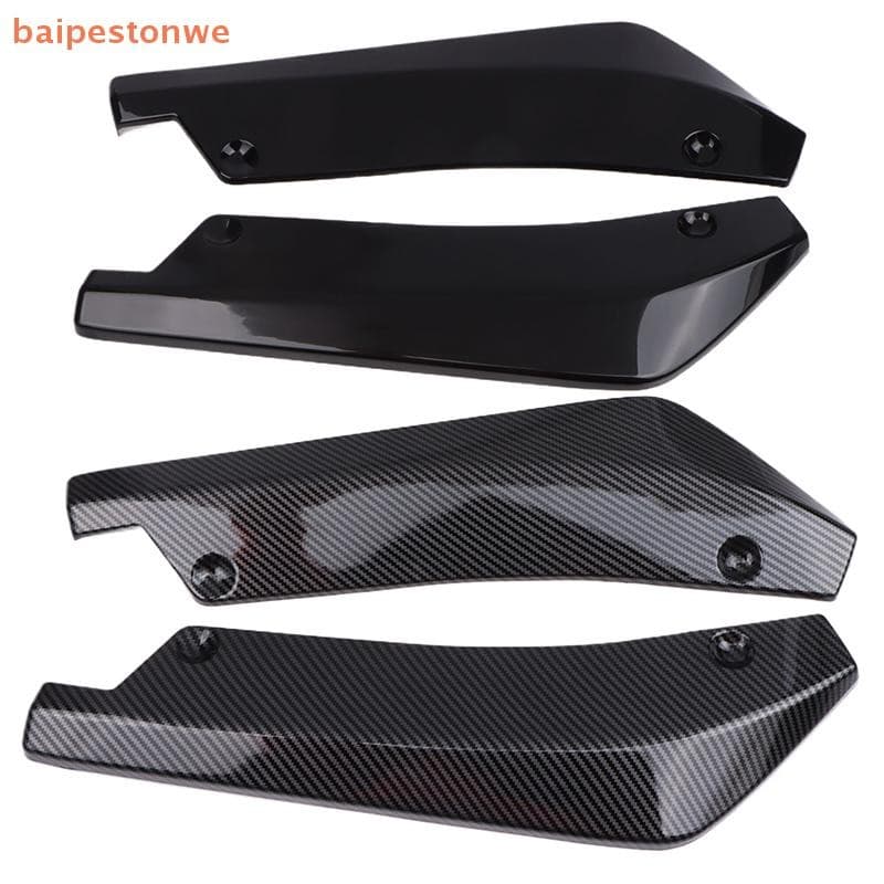 [baipestonwe] 1 Par De Winglets De Fibra De Carbono Extensão De Saia Lateral Universal Carro Dianteiro Traseiro Pára-Cho