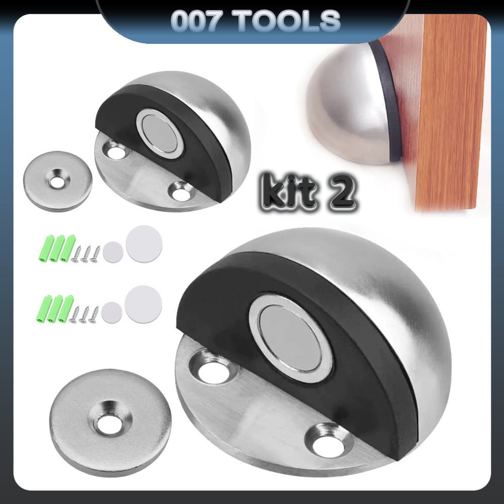 Conjunto De 2 Peças Prendedor De Porta Magnético Amortecimento Fixador Batedor Amortecedor