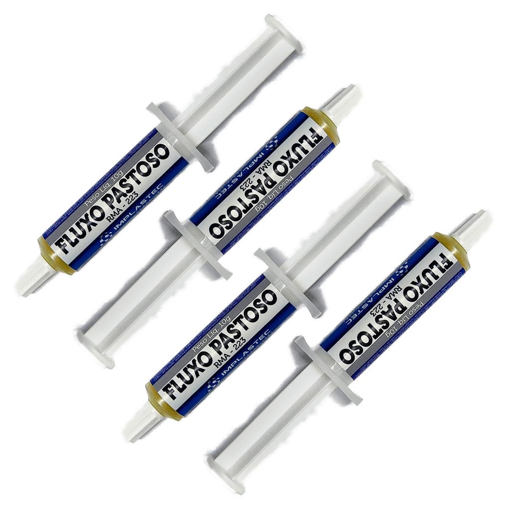4 x Seringa de 10G de  Fluxo Pastoso   Implastec Rm-223