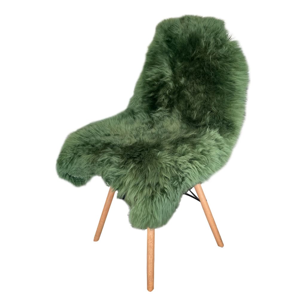 Pelego De Ovelha Natural Verde Para Cadeiras M Lã Alta