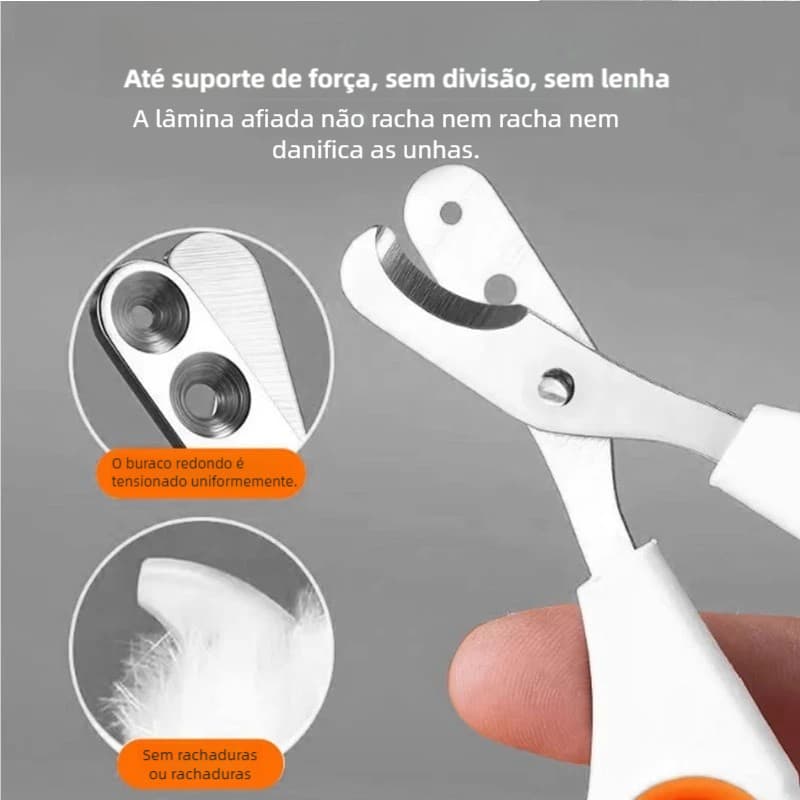 ortador De Unhas Alicate Com Furo Para Gato Corte Preciso Evita Sangramento Aço Inoxidável Tesoura LR-0217