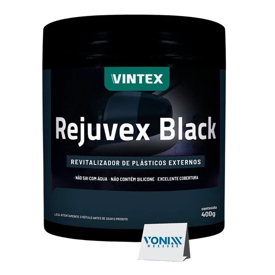 Revitalizador de Plasticos Externos Automotivo Vintex 400g Rejuvex Black Vonixx