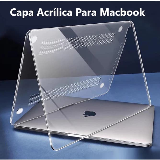 Case Capa Macbook Acrílico  Air13 2020/Pro 13 2020/Pro 14 2021/Air 13.6 2022/Air 15.3 2023/Pro 16 2021-2024