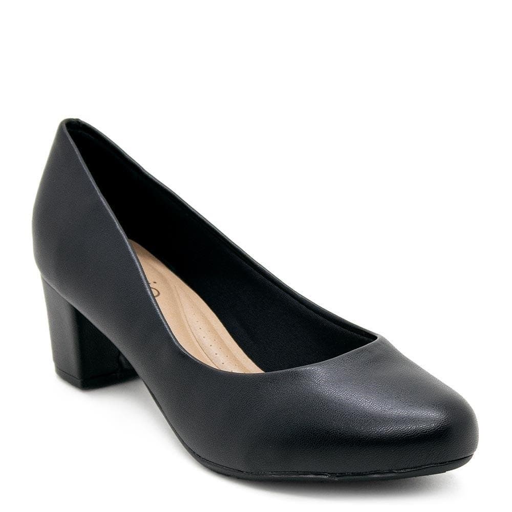 Scarpin Feminino Beira Rio Napa Salto Bloco Preto 4777.409
