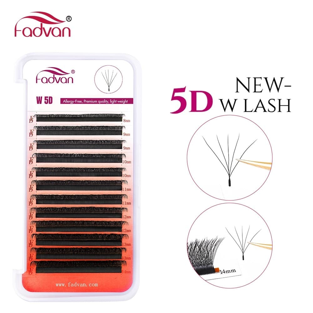 Cílios Fadvan 5D W / YY Extensões De Cílios Em Forma De 0.07 D Tamanho Individual Ou Mix