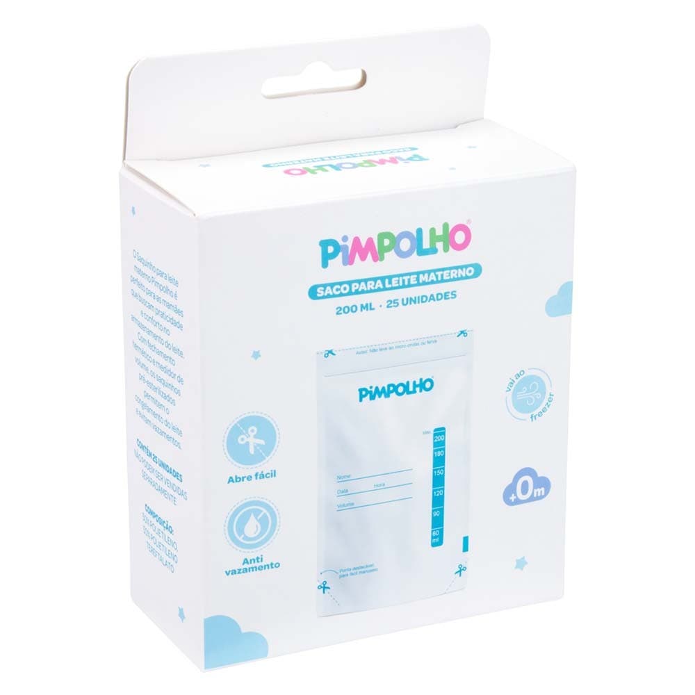 SACOS DE ARMAZENAMENTO P/LEITE MATERNO 200 ML