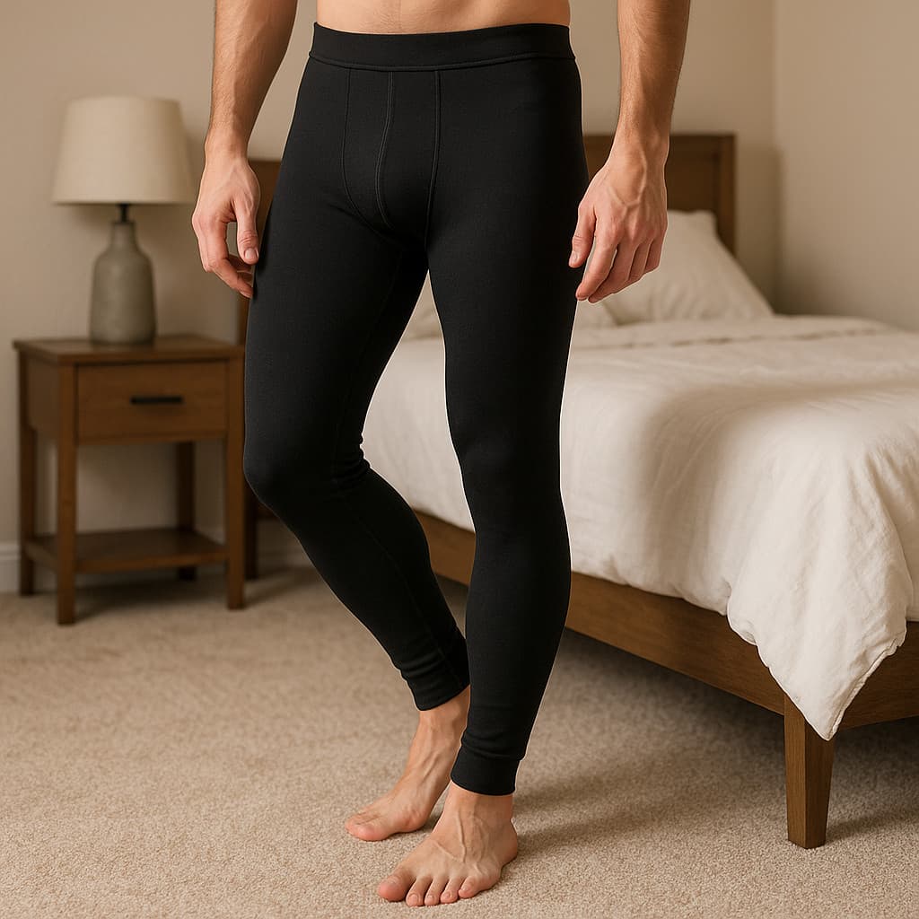 Meia Calça Térmica Masculina Forro Flanelado Peluciada Inverno Sem Pé MK