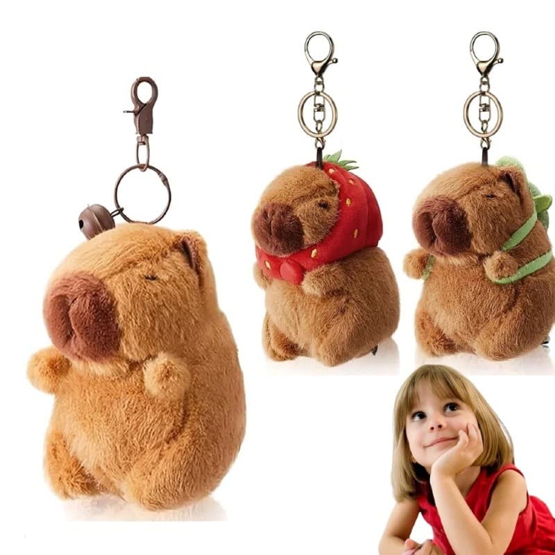 Capivara Boneca Brinquedo De Pelúcia Travesseiro Chaveiro Bonito Pingente Menina Presente 13CM