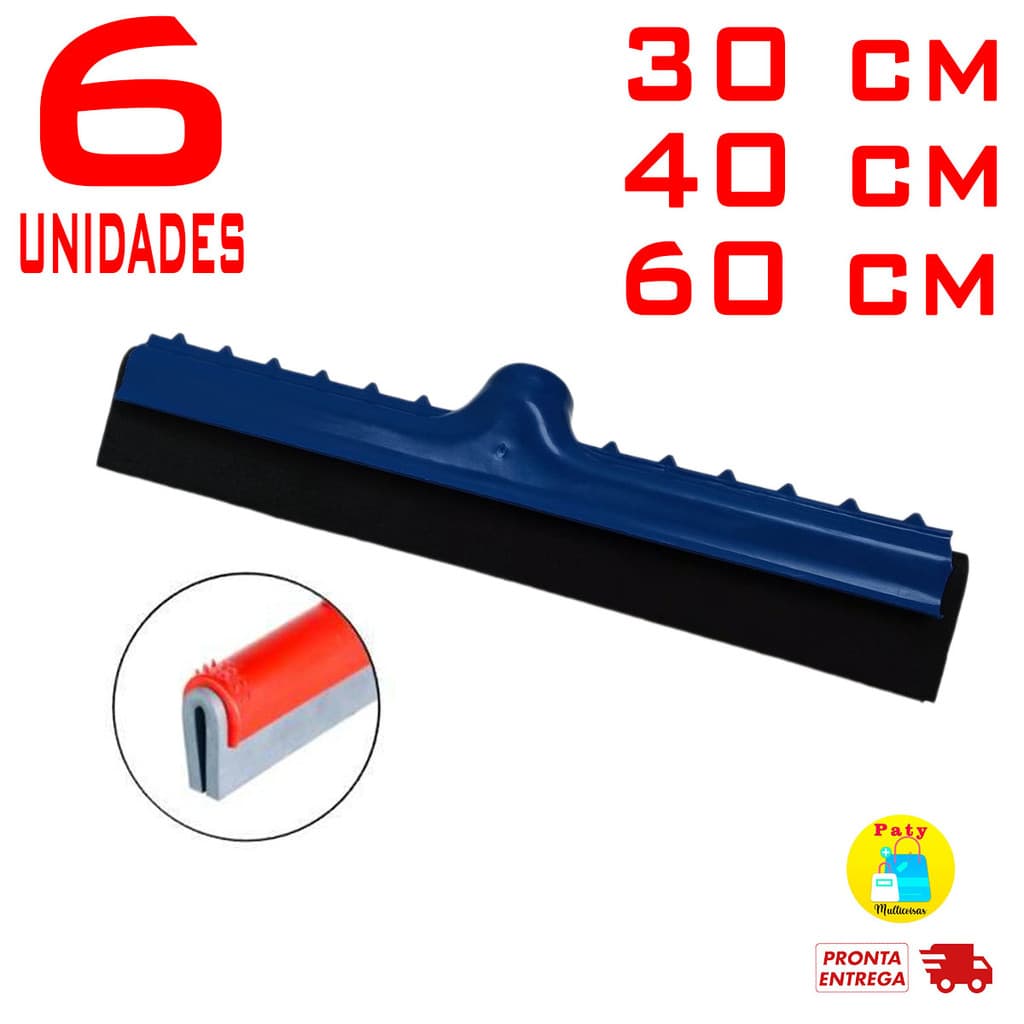 Kit 2 a 6 Rodo de limpeza faxina casa banheiro piso 30 40 60cm sem cabo