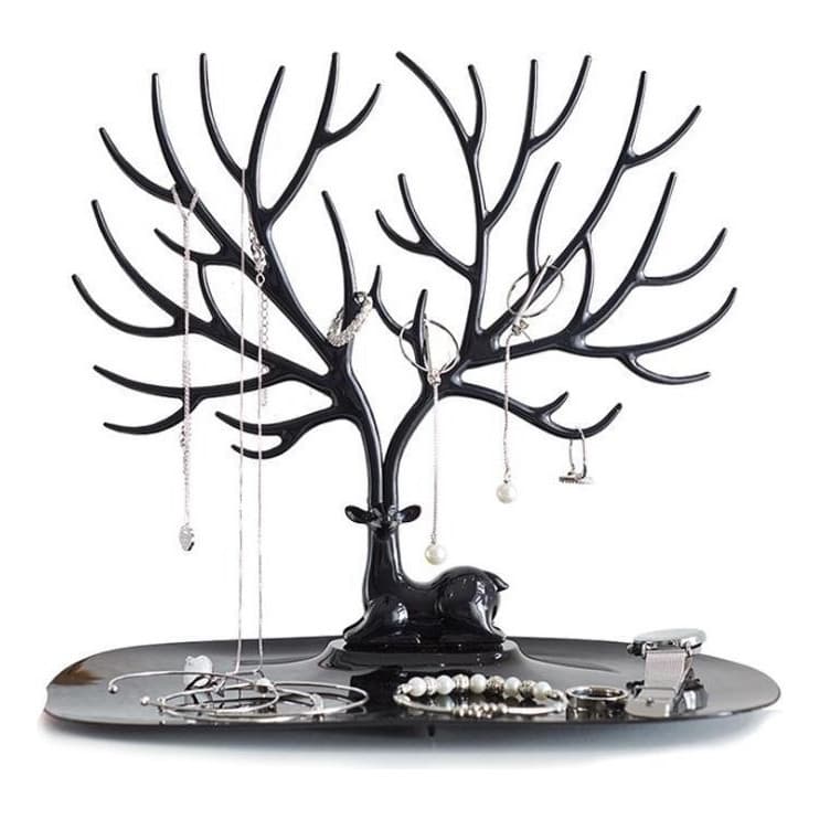 Porta Joia Arvore Biju Organizador Bijuteria Porta Joia Alce Blogueira Anéis Colar