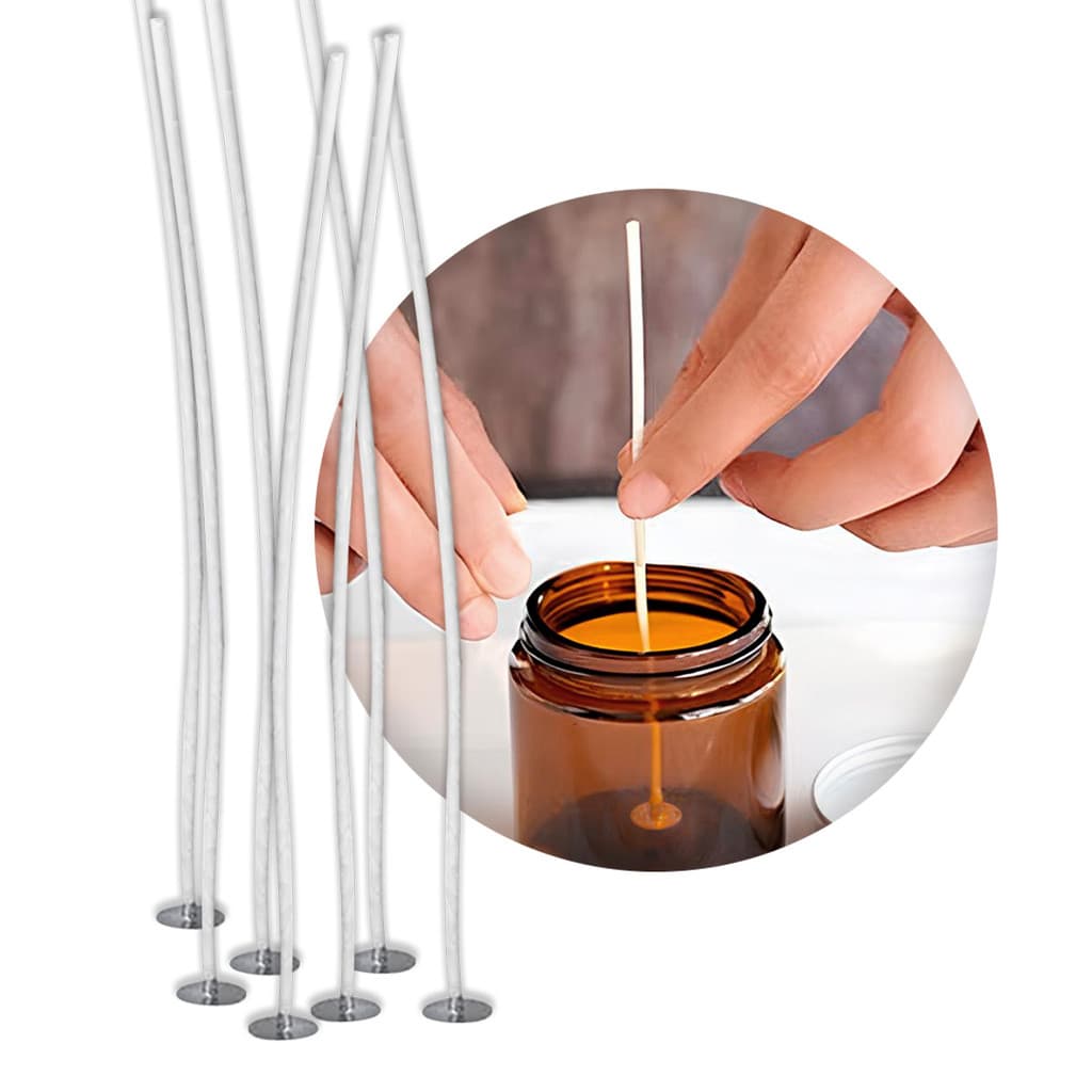 10 a 100 Pavios de Vela para velas Artesanais 18 cm Montado com Ilhós Queima Uniforme e Estável