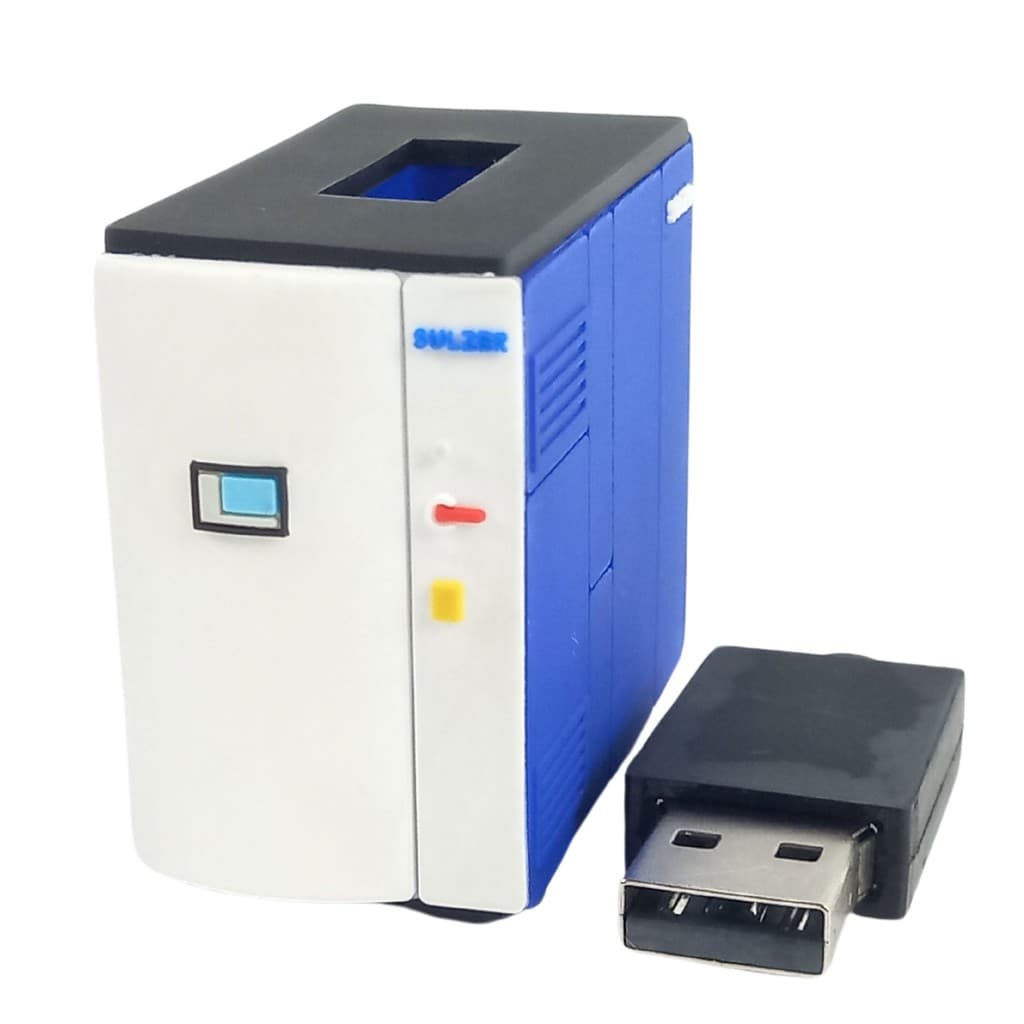 Chaveiro de Borracha C/ Pendrive 8GB Modelo TurboCompressor