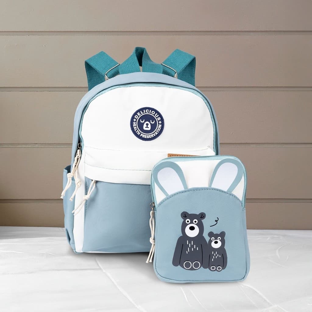 Kit Mochila e Infantil Escolar com Estampa de Urso Conforto Resistência e Qualidade Ideal para Escola e Passeios