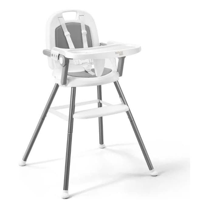 Cadeira De Alimentação 3 Em 1 Infantil Portátil Berry Cinza Multikids