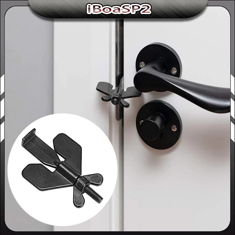 Fechadura Trava Portátil De Segurança Porta De Hotel Aço Inox Tranca Ajustavel Anti Roubo