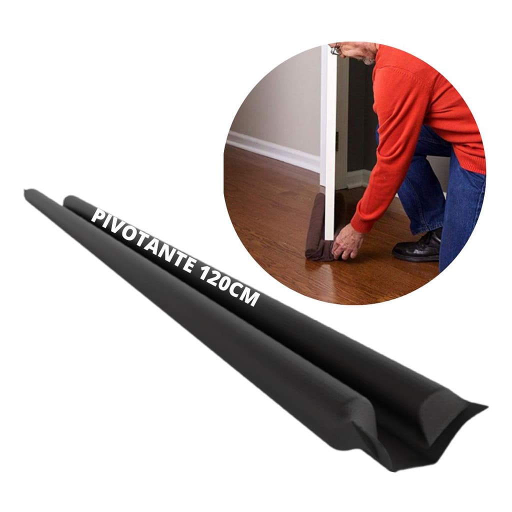 Protetor Rolinho Veda Porta Pivotante Impermeável Vedação dupla Cobra Barata Pó cascudo fumaça