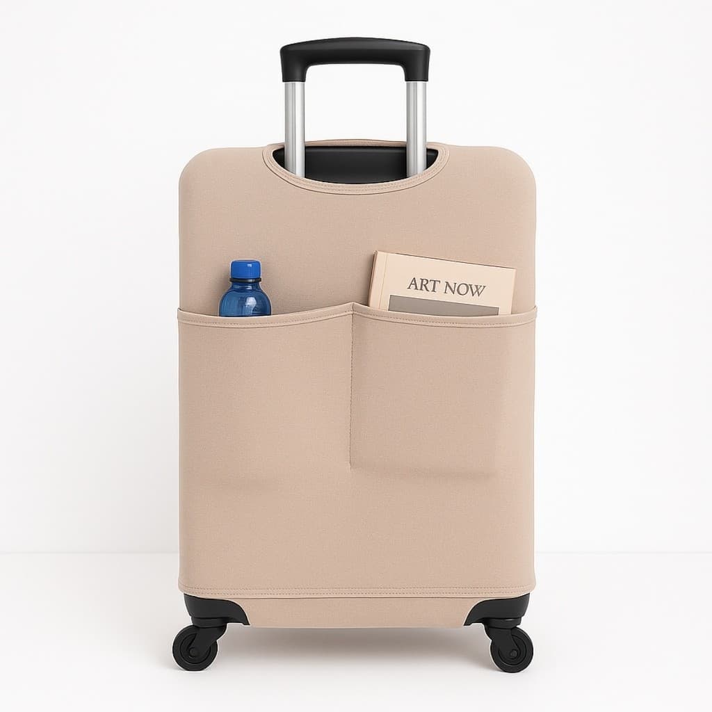 Capa Para Mala Viagem com Bolso Canguru Protetor de Bagagem Bordo Segurança Aeroporto Internacional