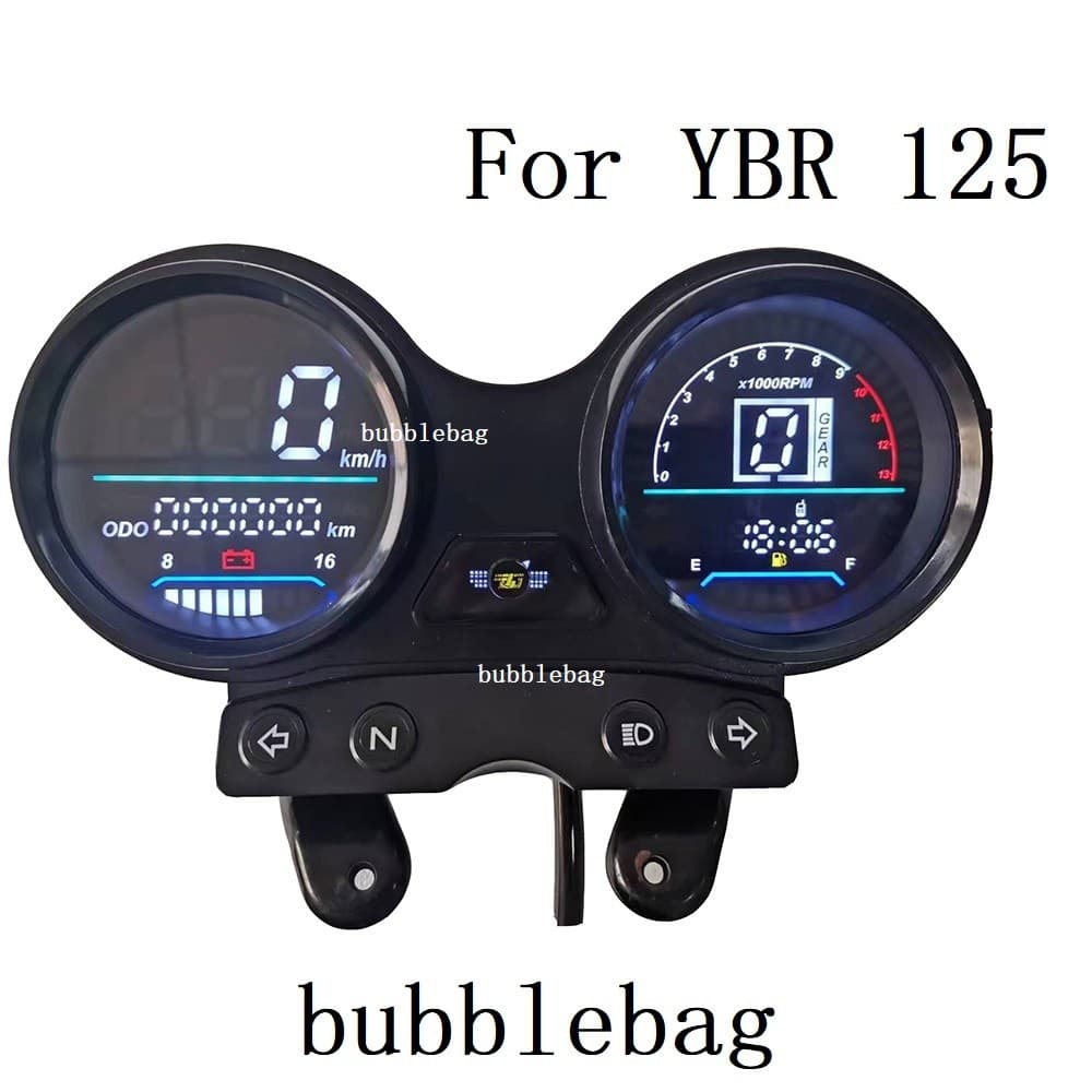 Painel de instrumentos digital para motocicleta YBR125 Velocímetro, odômetro, tacômetro LED à prova d'água