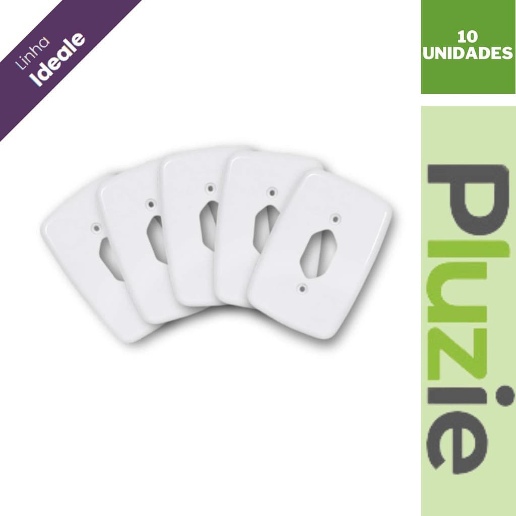 Espelho 4x2 Para Tomada Vertical 2P+T Ideale Pluzie 10Un