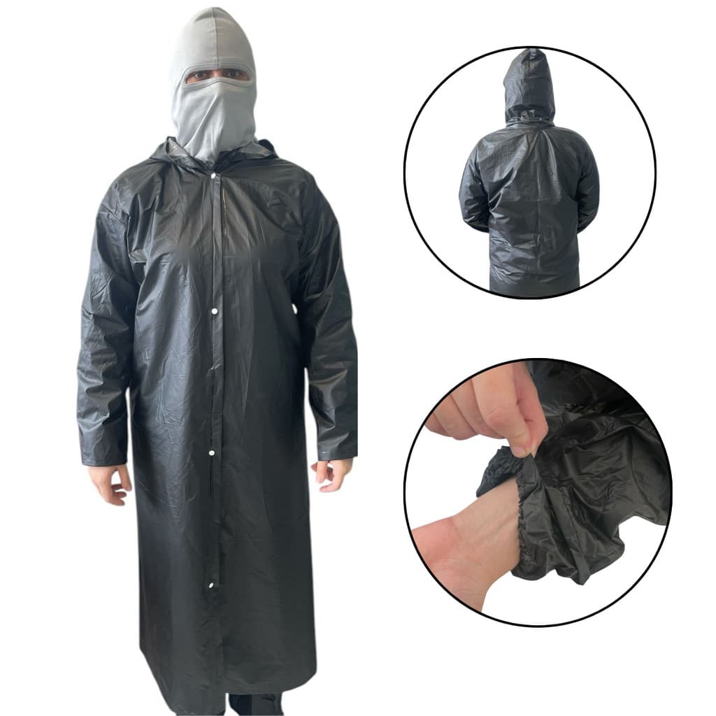Capa De Chuva C/ Capuz Forrado Resistente Reforçada Premium