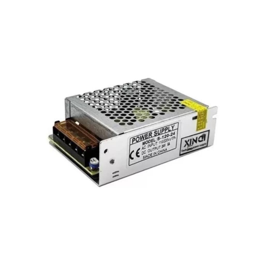 Fonte Chaveada 5a 24v 120w Bivolt Para Som Cameras Cftv Fita Led Manual
