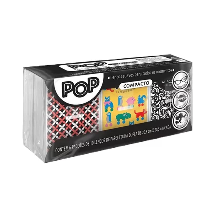 Kit de 60 Lenço de Papel Duplo Pop Suaves Pacotes de Bolso p/ Casamento