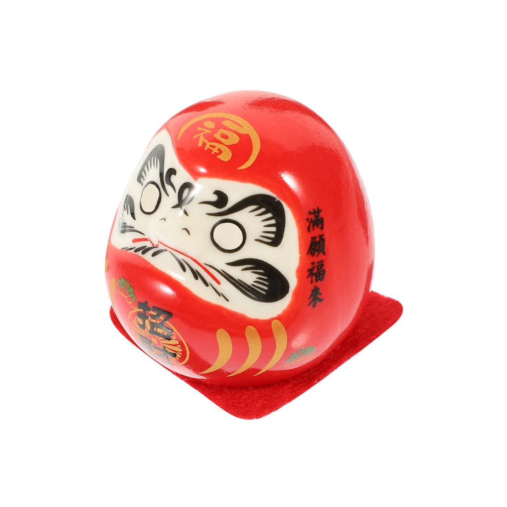 Daruma Cerâmica Boneco da Sorte Japonês Talismã Meta Objetivo - 4cm