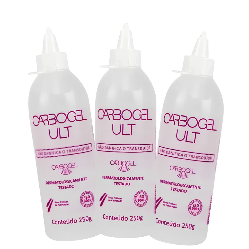 Kit Gel Condutor 250g Ultrassom Tens Fes 3 Und Alta Conducao Facil Uso Versatil Condutor