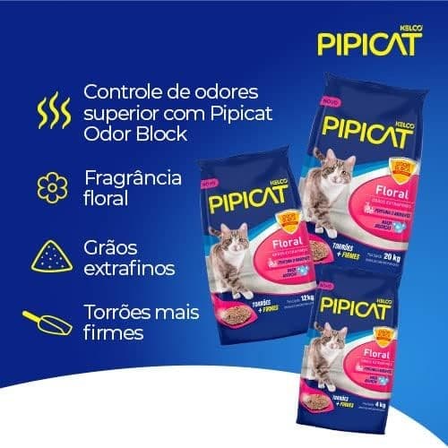 AREIA PIPICAT FLORAL 4 KG