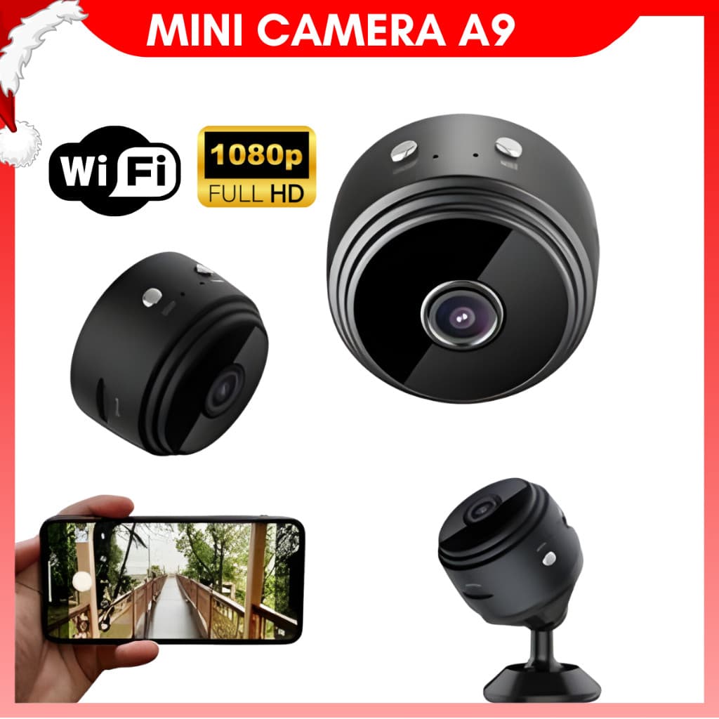 Camera de segurança wifi externa A9 Mini Câmera Segurança HD Sensor De Presença Com Suporte