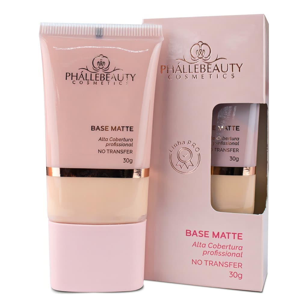 PhálleBeauty Base Matte Alta Cobertura 30g