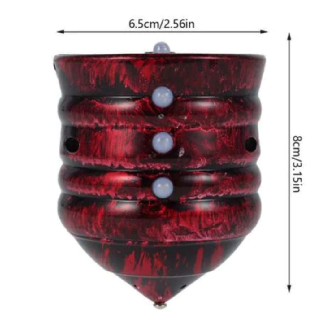 Kit 12 Peças de Pião Musical Luminoso Com Lançador Automatico