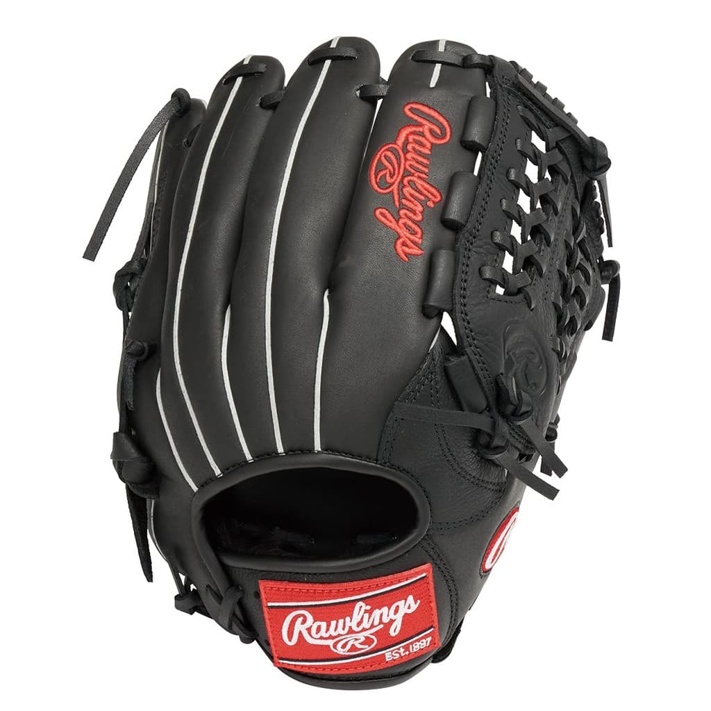 Luvas de Beisebol Rawlings para Adultos - GRXASPLN55 11.75 polegadas - Macia - All-Round - Preto - Para destros