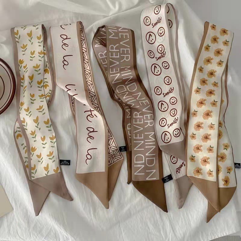 Sensação de alta qualidade, lenço de seda nua, fita de cabelo, fita de flâmula, gravata longa, fita de cetim vintage, de