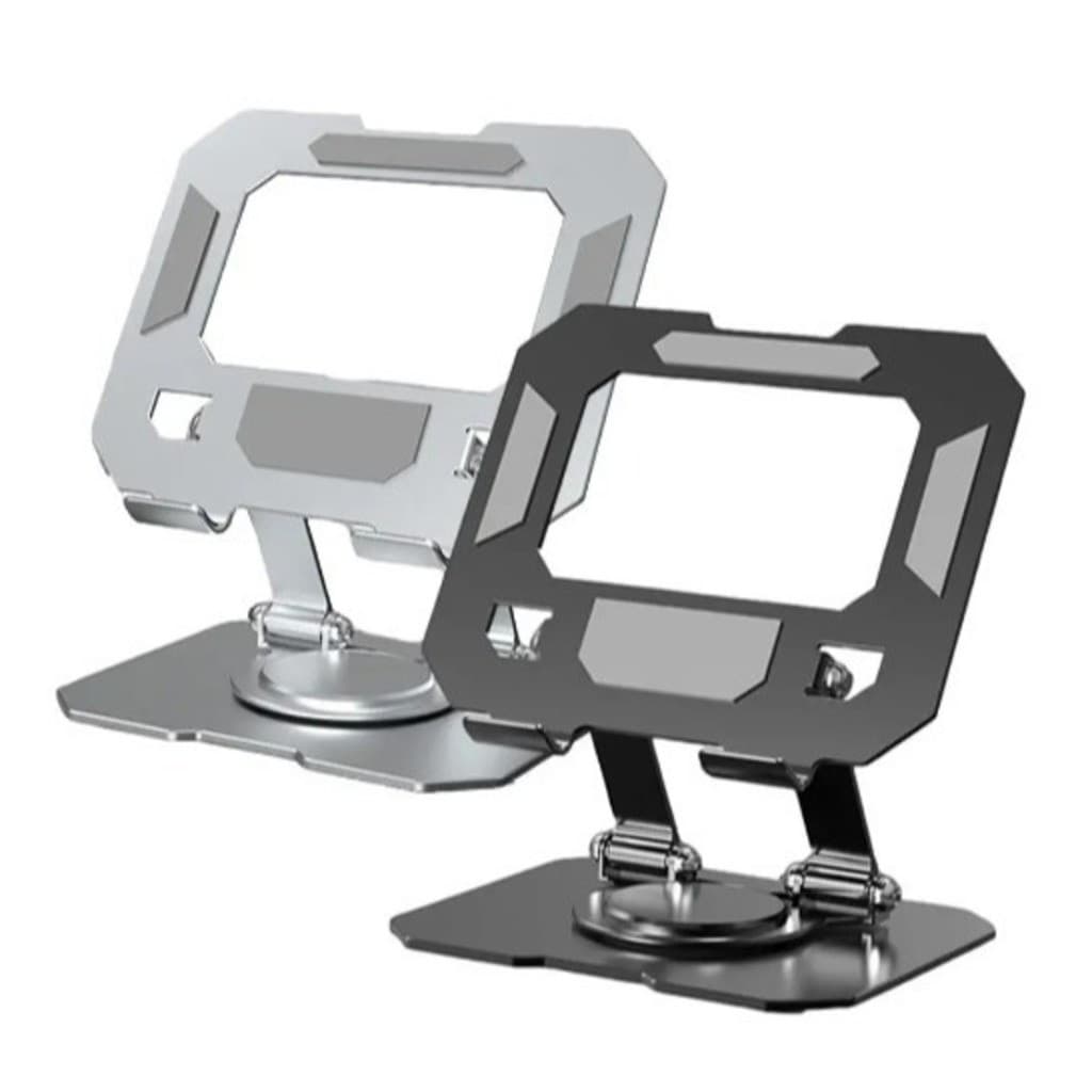 Suporte de Alumínio Dobrável Ajustável Rotacionável 360° Para iPad Notebook