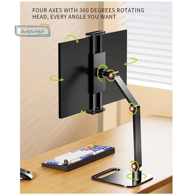 Suporte Para Monitor Portátil Ajustável 360 ° Giratório Tablet Compatível Com De Braçadeira De Mesa Fácil De Usar