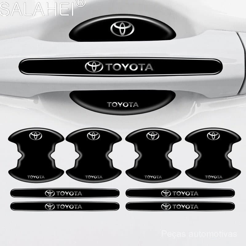 8pcs Adesivos de Proteção contra Arranhões para Porta de Carro para Toyota Prius Corolla Rav4 Yaris Verso Camry Hilux Au