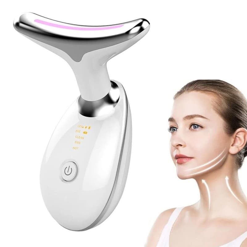 Massageador De Pescoço e Rosto Elétrico Profissional Portátil Para Rejuvenescer Firmeza Anti-Rugas