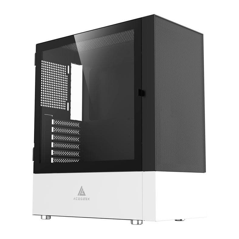 Gabinete Gamer Acegeek Mirage Mesh, Mid-Tower, Lateral de Vidro, Preto, AG-MIRAGE-MESH-BK
