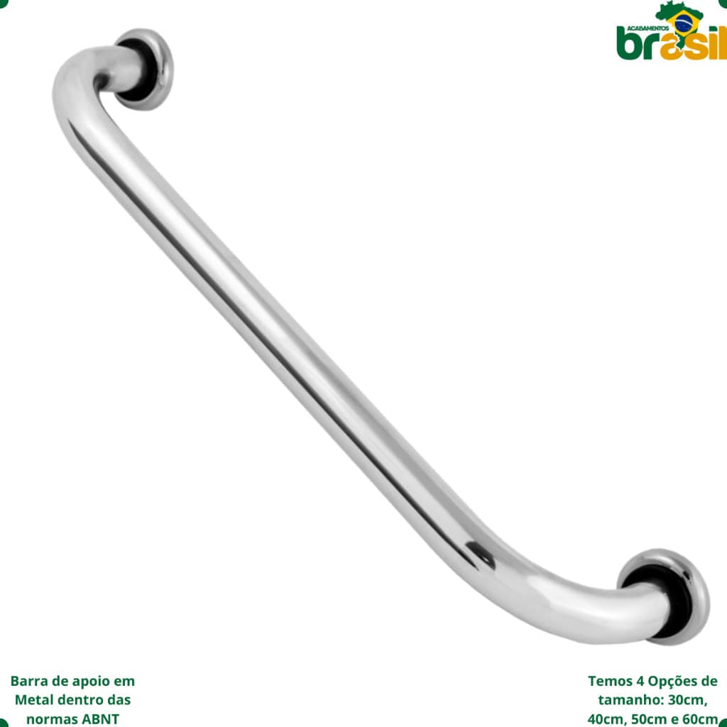 barra apoio alça banheiro metal inox segurança idoso deficiente mobilidade pne