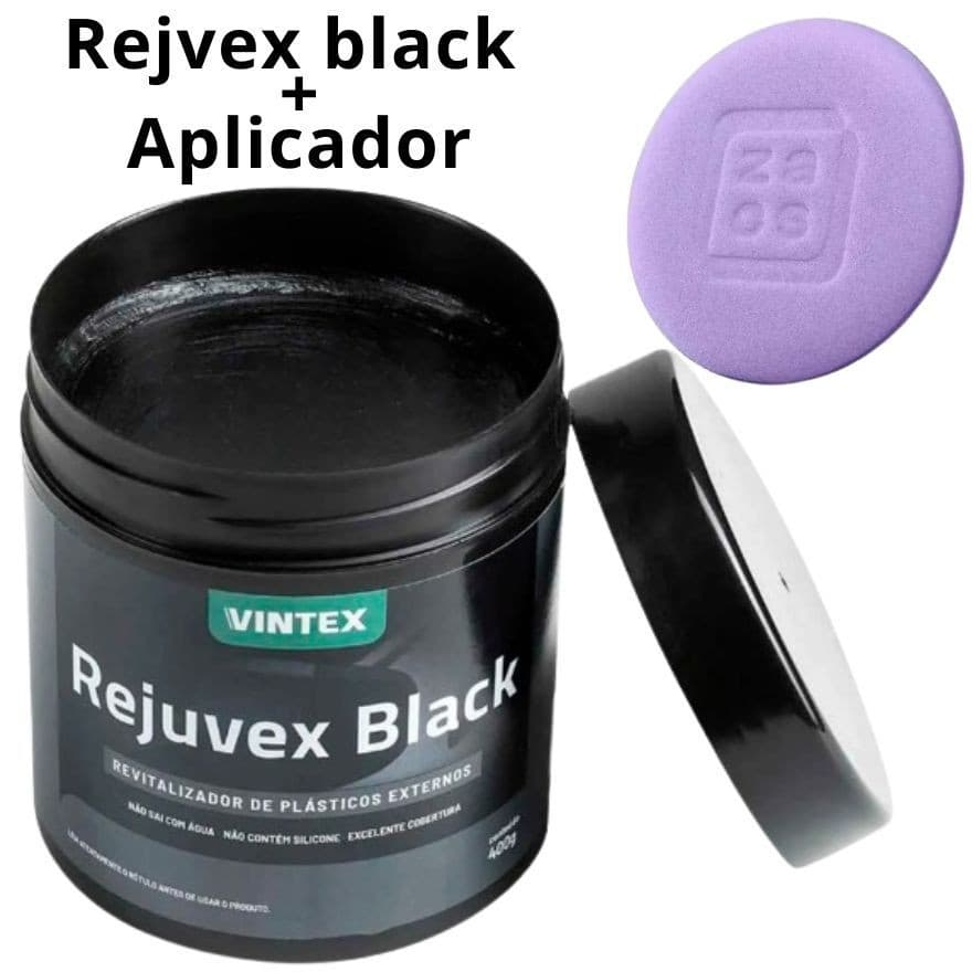 Rejuvex Black com aplicador zacs 400g Vonixx Vintex Revitalizador De Plásticos
