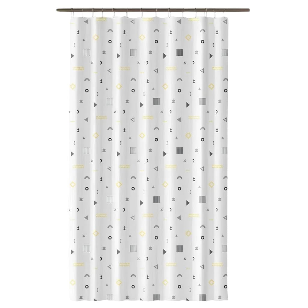 Cortina Box Banheiro Impermeável Antimofo Fosca 1,80m X 1,38m Com Ganchos Resistente Útil - Estampas